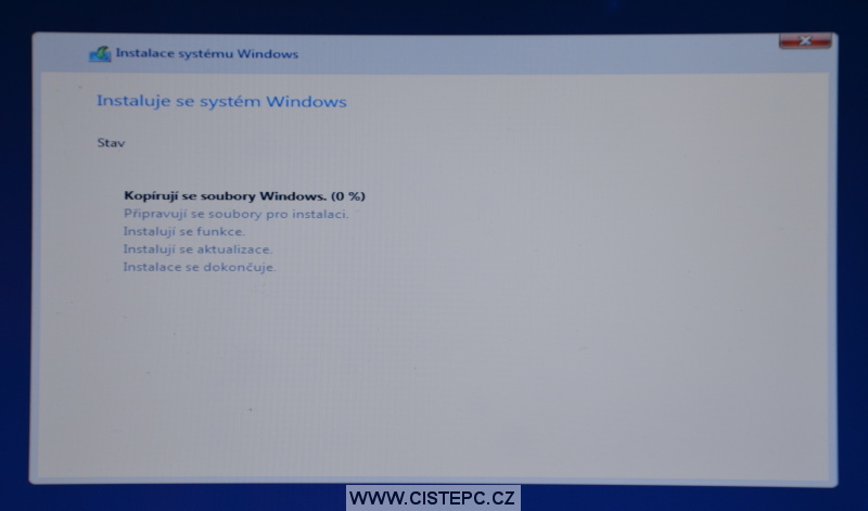 Windows 10 čistá instalace 12