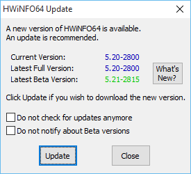 hwinfo update