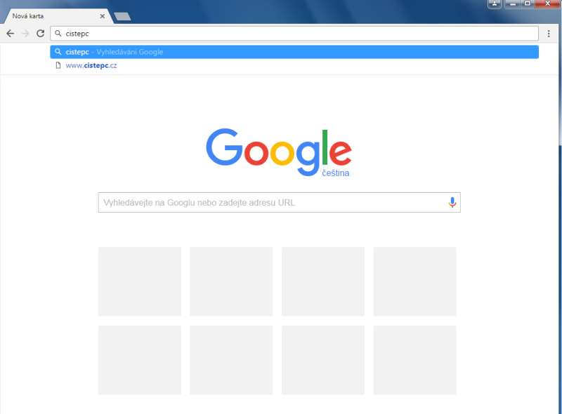 Google Chrome prohlížeč 8