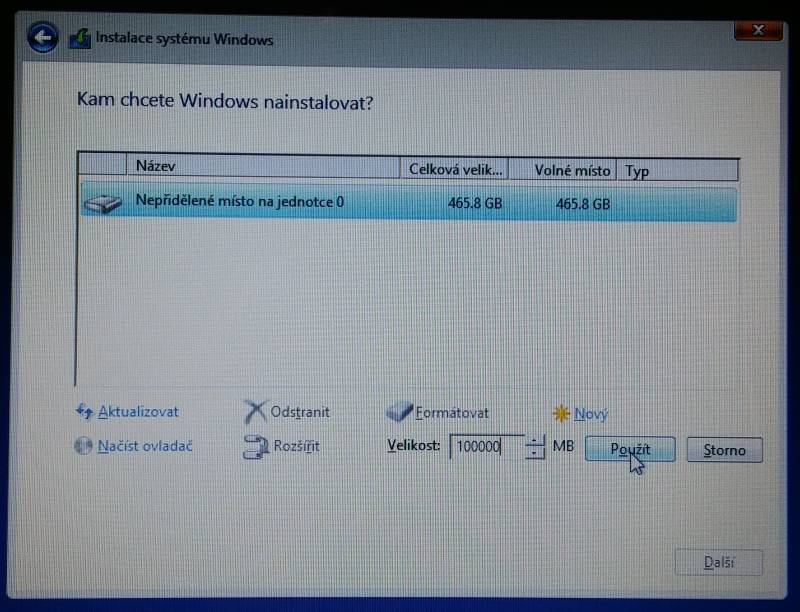 Windows 8 instalace 8