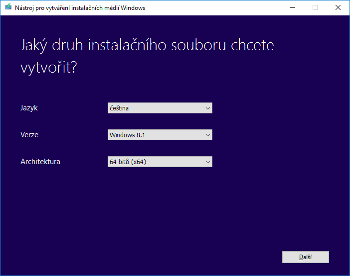 Windows 8 instalační disk 3