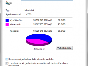 Vyčištění pevného disku ve Windows 7