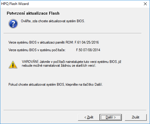 Bios update HP 4520 10