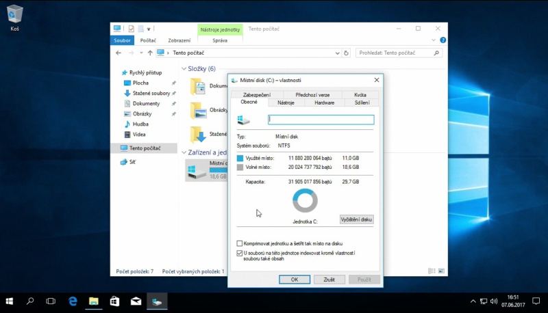 windows 10 čistá instalace usb ssd 20