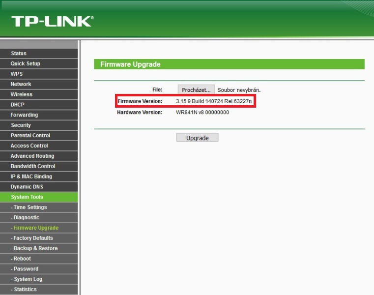 jak aktualizovat firmware routeru tp-link tl-wr841n 1