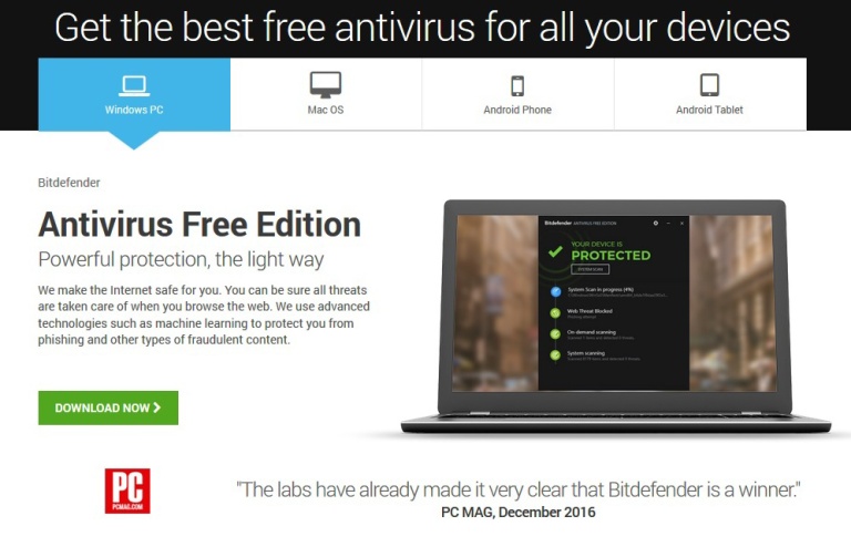 Bitdefender free antivirus 01