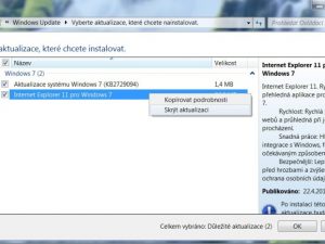 Jak skrýt aktualizace Windows 7