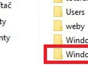 Odstranění složky Windows10Upgrade