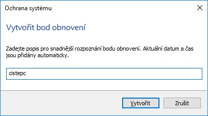 Bod obnovení Windows 10 - 04