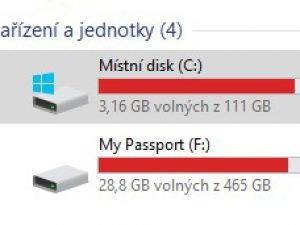 Počítač je pomalý, protože mám málo místa na disku