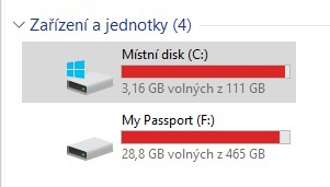 Málo místa na hard disku - pomalé pc
