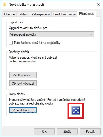 Změna ikony složky na ploše Windows 10 - 4