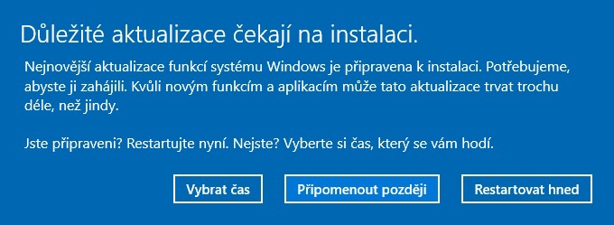 Jarní aktualizace Windows 10 - April update 2018 - 04