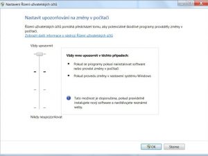 Řízení uživatelských účtů ve Windows 7