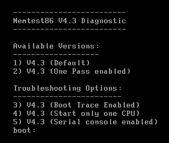 Memtest 86 - test operační paměti RAM zdarma