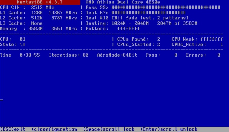 Memtest 86 - test operační paměti RAM zdarma 2