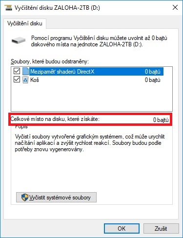 Vyčištění pevného disku ve Windows 10 - 09