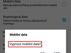 Mobilní data v telefonu – jak je vypnout a zapnout