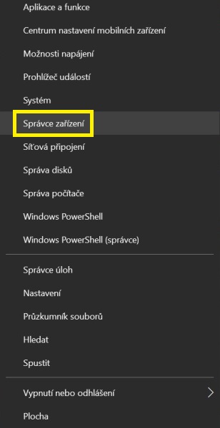 Správce zařízení Windows 10