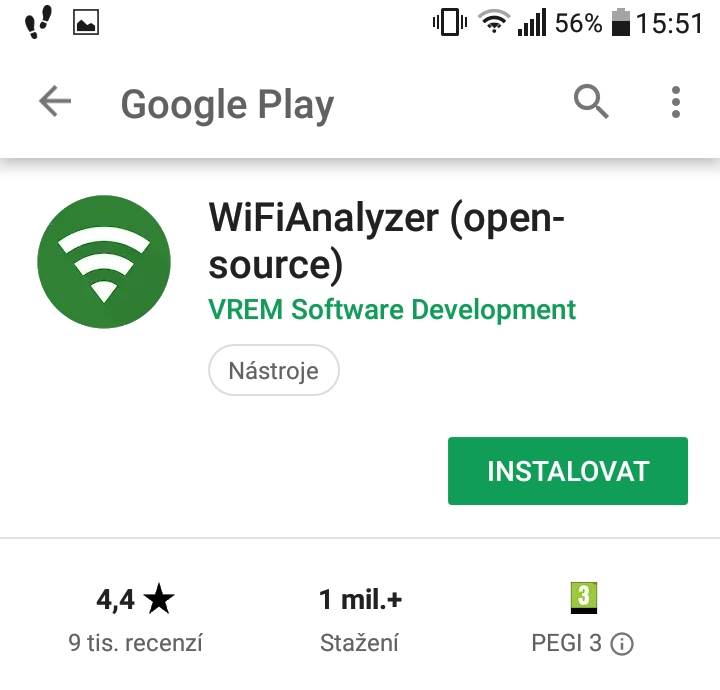 Wi-fi analyzer aplikace do mobilu android