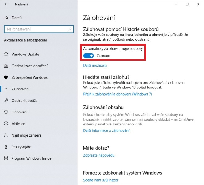 Zálohování Windows 10 - 10