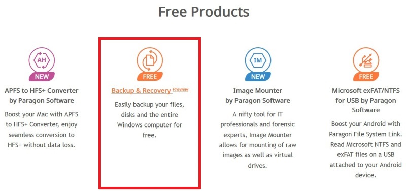 Paragon Backup Recovery Software 01