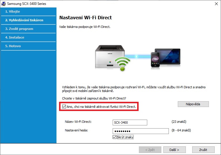 Připojení tiskárny Samsung přes wifi - 08