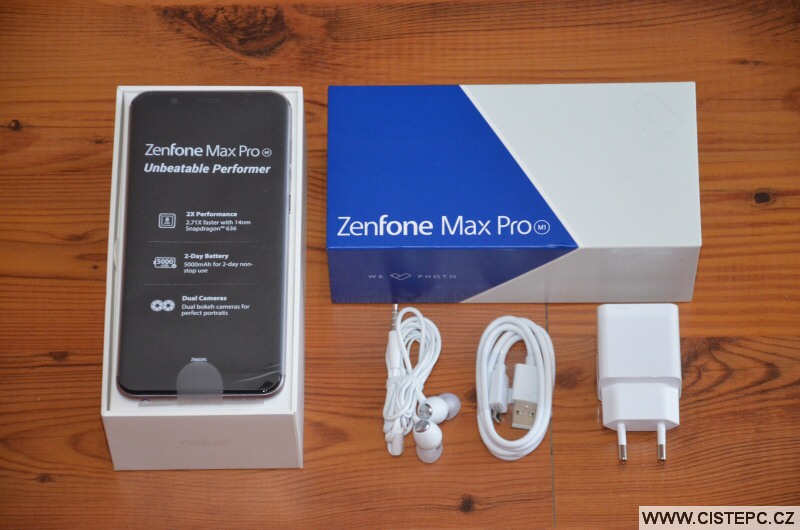 Asus Zenfone Max Pro M1 - obsah balení