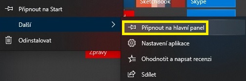 Jak připnout ikonu na hlavní panel Windows 10 - 2