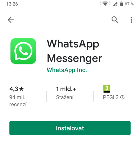 Jak nainstalovat WhatsApp do mobilu 01