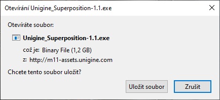 Unigine benchmark Superposition 02