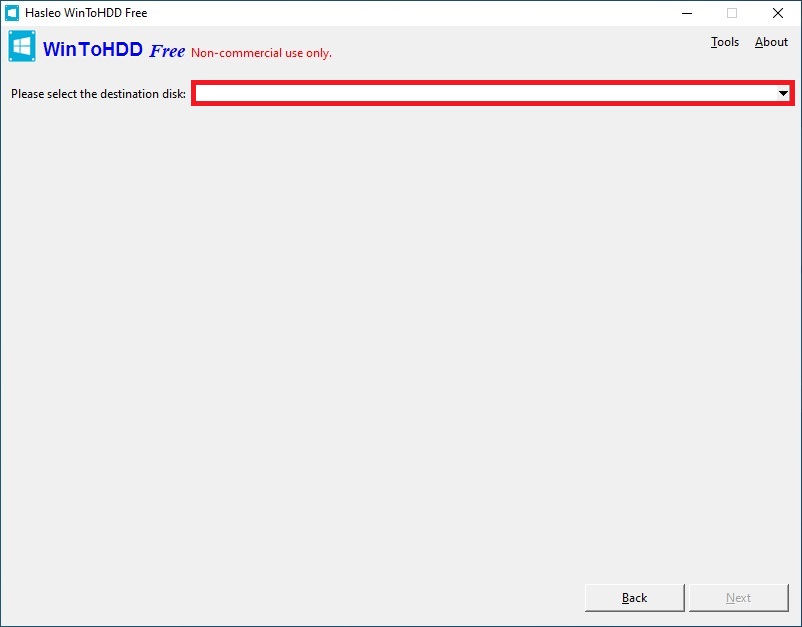 WinToHDD - program na klonování pevného disku zdarma 7