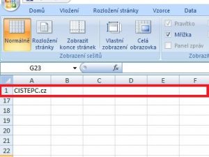Ukotvení řádku v Excelu a Google tabulce
