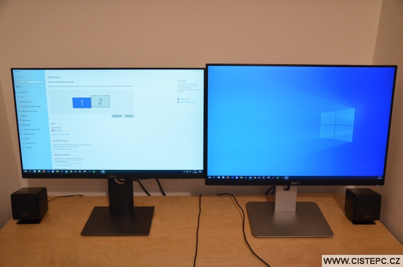 2 monitory u pc - rozšířený obraz