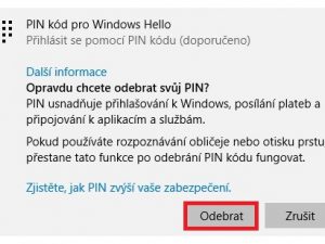 Jak vypnout PIN ve Windows 10