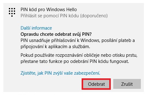 Jak vypnout PIN ve Windows 10 - 3