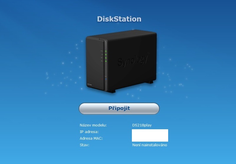 Synology Diskstation Manager instalace 01