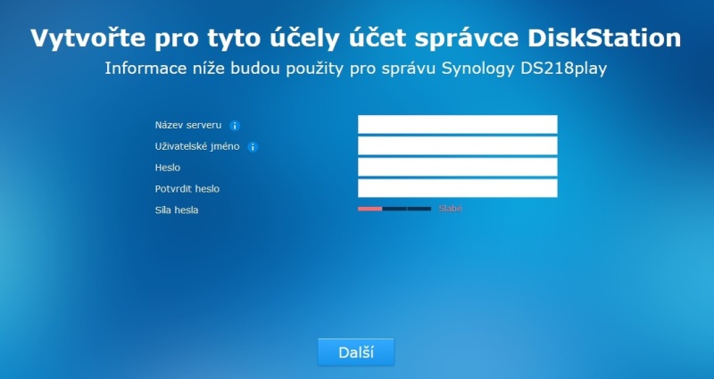 Synology Diskstation Manager instalace 07
