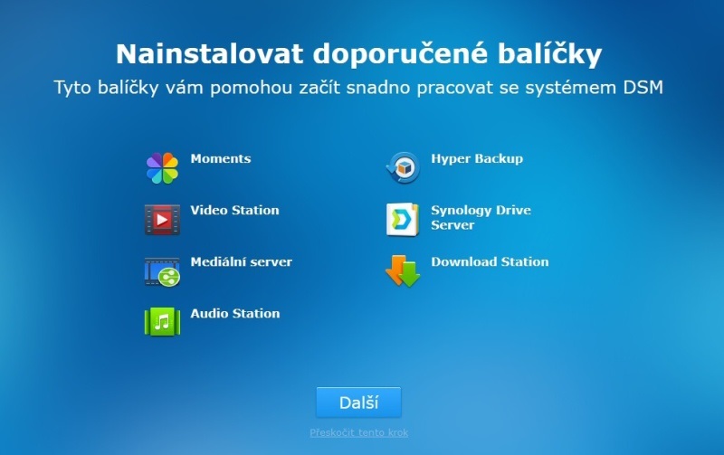 Synology Diskstation Manager instalace 09