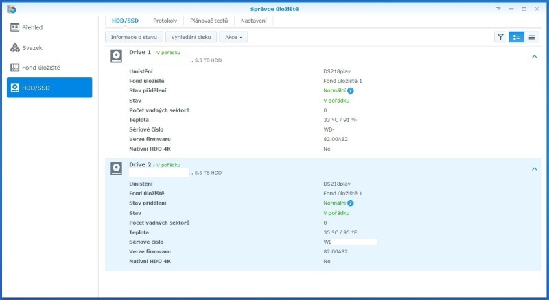 Synology Diskstation Manager instalace 16