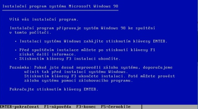 Windows 98 instalace 03