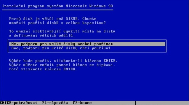 Windows 98 instalace 05