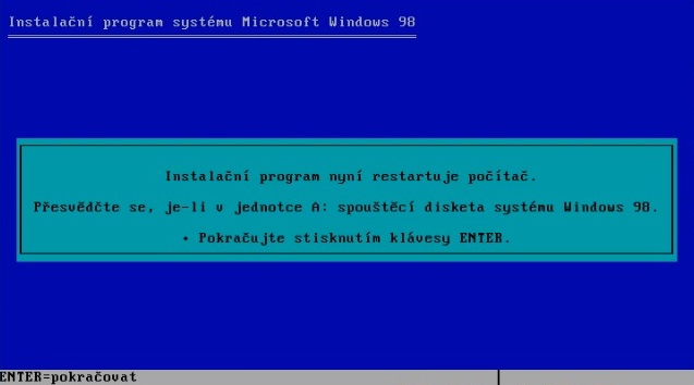 Windows 98 instalace 06