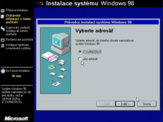 Windows 98 instalace 10
