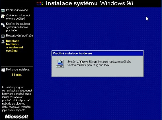 Windows 98 instalace 21