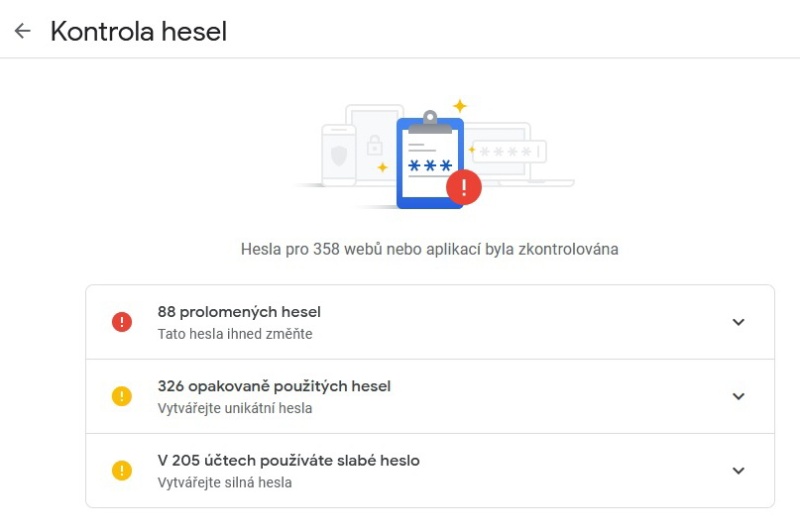Správce hesel Google 4