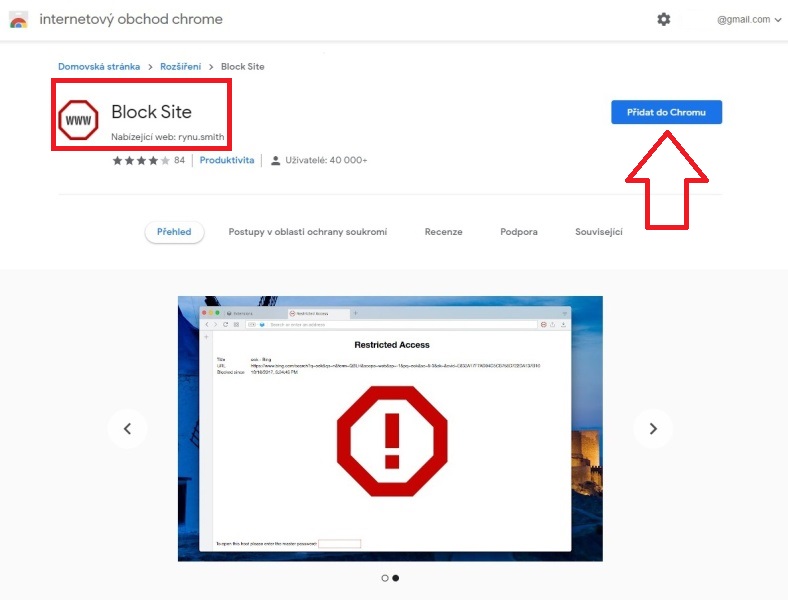 Block site Chrome 1