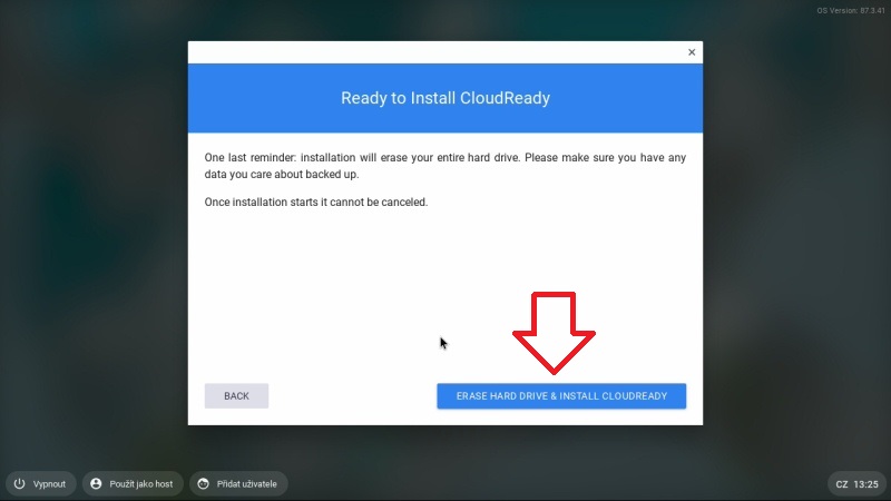 Chrome OS instalace 10