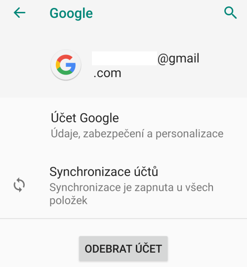 Jak zrušit účet Gmail na mobilu Android