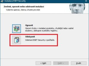 Jak odinstalovat ESET ve Windows 10